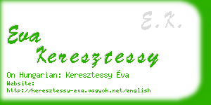 eva keresztessy business card